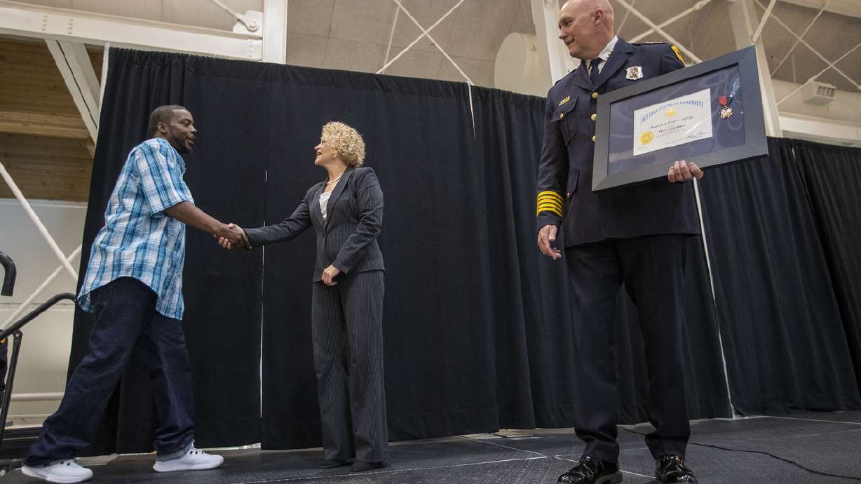 Salt Lake police awards honor heroic officers, civilians