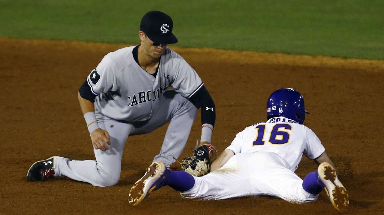 LSU rallies to beat South Carolina 8-6 in SEC Tournament