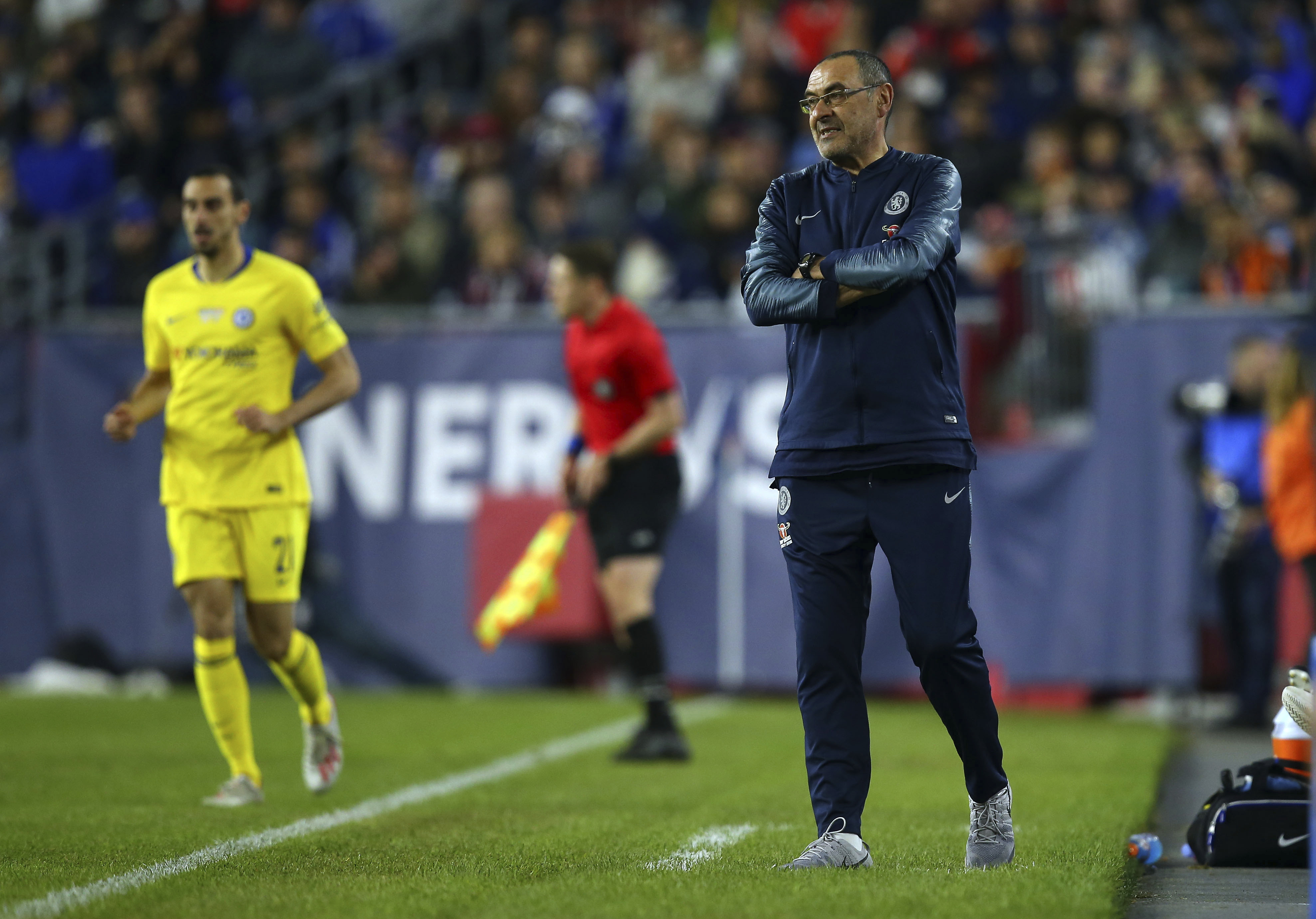 Sarri to discuss future with Chelsea after Europa final