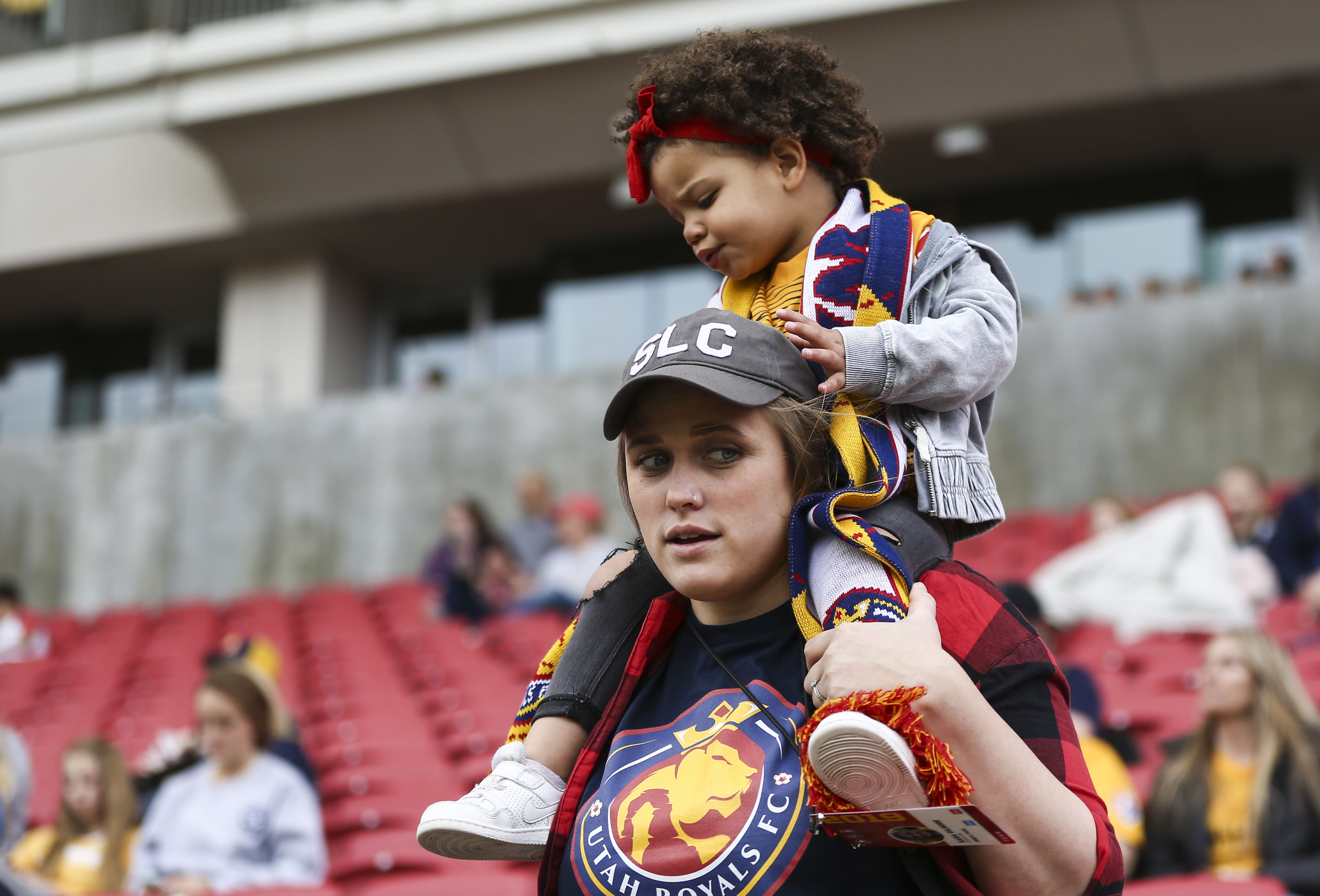 Utah Royals FC fans enter the stadium before the Utah Royals FC game against the Washington Spirit at Rio Tinto Stadium in Sandy on Saturday, April 20, 2019. (Photo: Silas Walker, KSL)