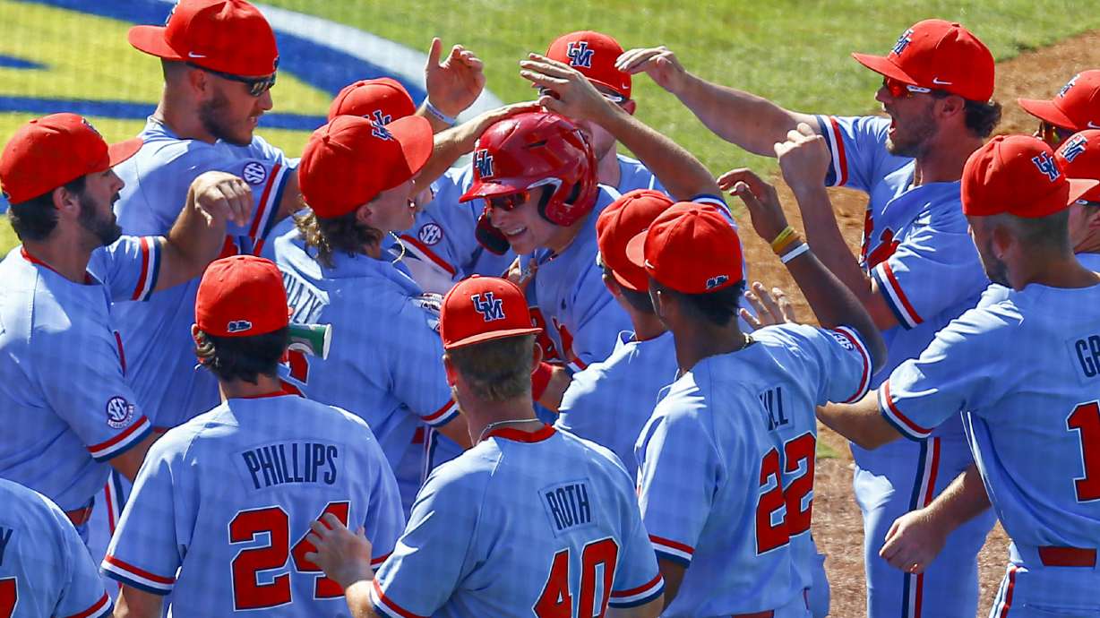 Defending champ Ole Miss tops Arkansas 3-2 in SEC Tournament