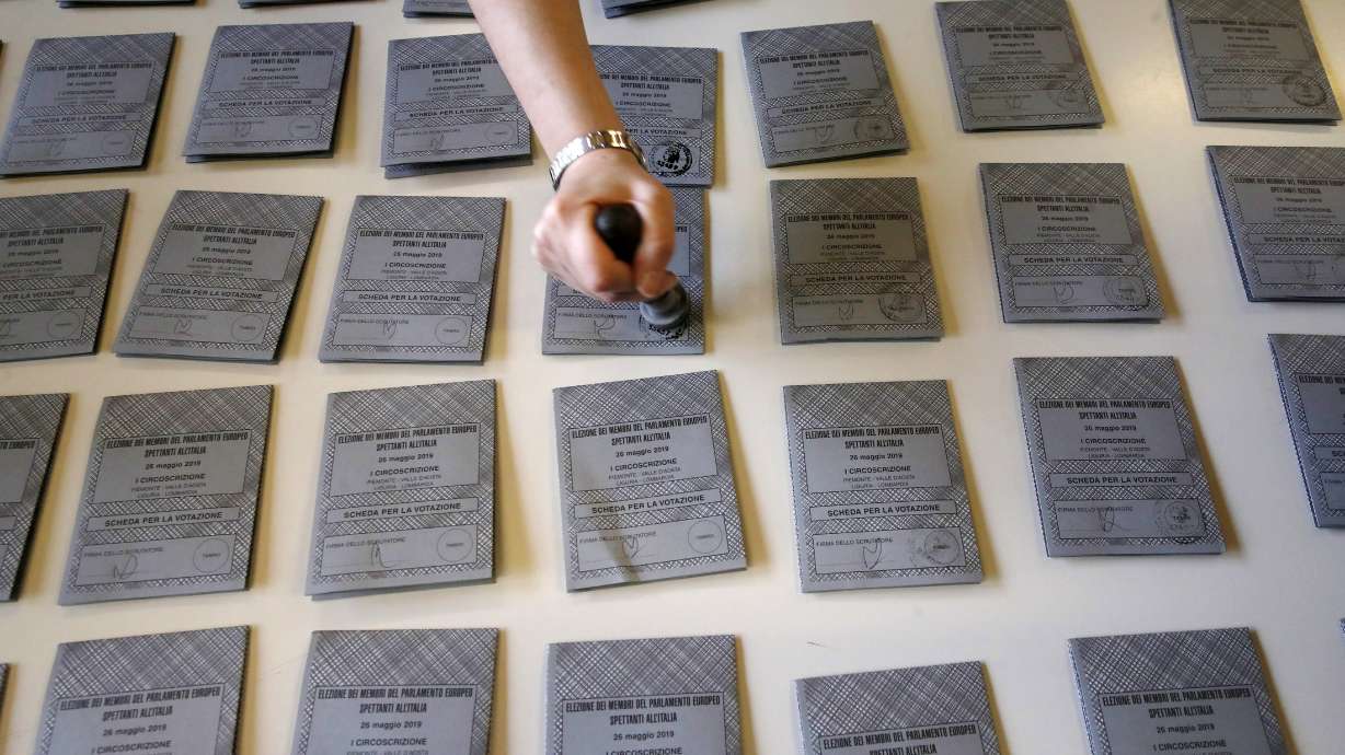 The Latest: Salvini says populists will control 150 EU seats