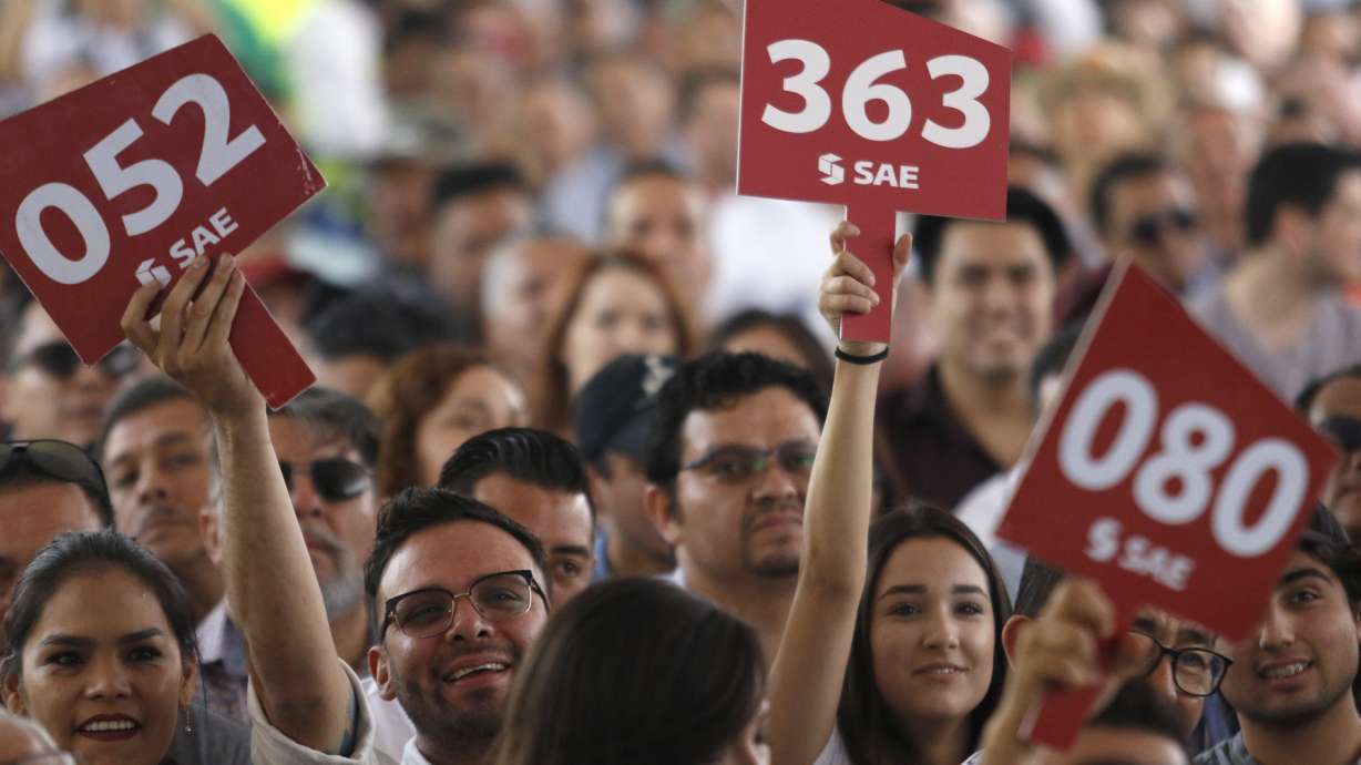 Mexico auctions seized vehicles outside presidential mansion