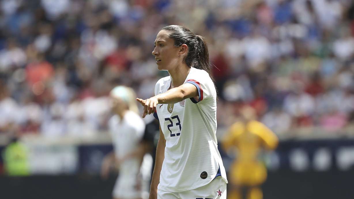 United States forward Christen Press in action during the second half of an international friendly soccer match against Mexico, Sunday, May 26, 2019, in Harrison, N.J. The U.S. won 3-0. (Photo: Steve Luciano, AP)