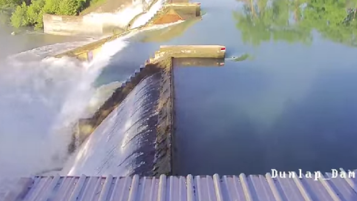 Video shows dramatic moment dam spillgate collapses