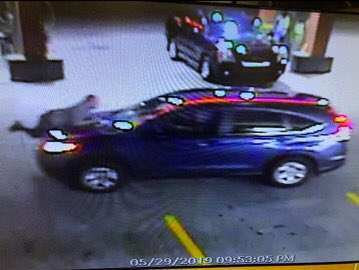 Police are searching for this car, along with at least two men, in connection with a shots fired incident at Delton Lanes, 3544 W. 3500 South, in West Valley City early Thursday morning, May 30, 2019. Earlier that night, police say the same people were involved in a beer burglary at a nearby gas station, and a store clerk jumped on the hood of the car to try and stop the car. (Photo: West Valley City Police Department)