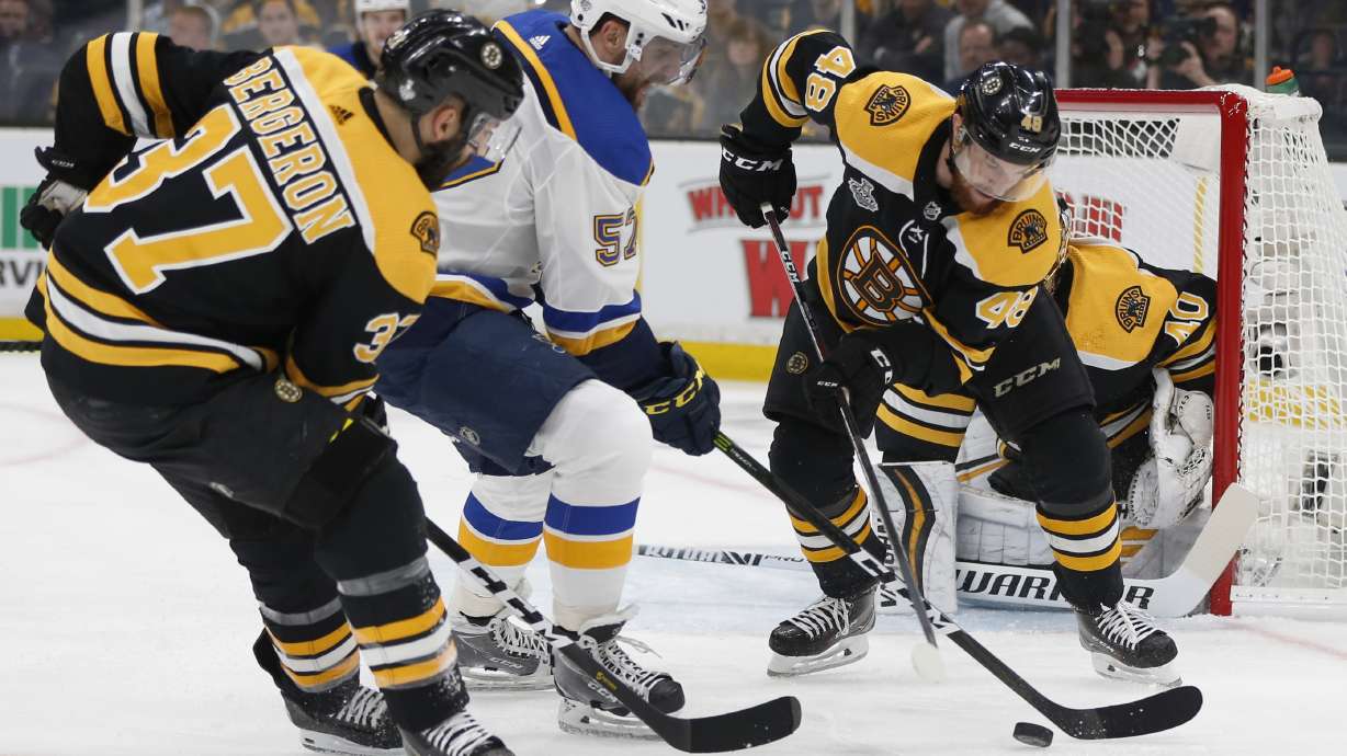 Bruins' top line looks to break out in Cup Final vs. Blues