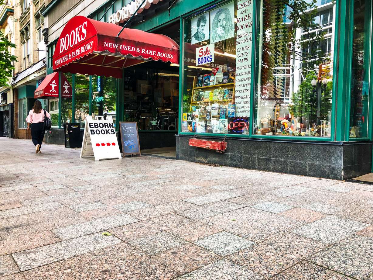 A view outside of Eborn Books on Thursday, May 30, 2019. The location is set to close June 29 because the business and others in the David Keith Building were told to leave by the end of 2019. (Photo: Carter Williams, KSL.com)