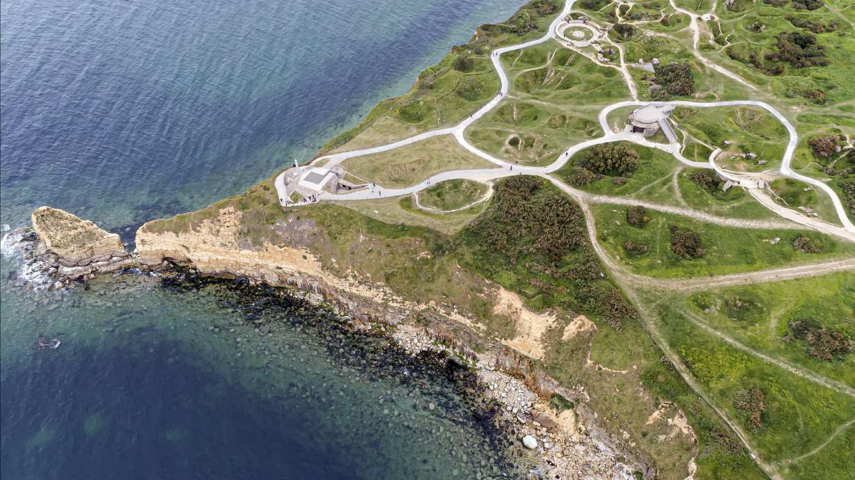 AP PHOTOS: D-Day Normandy sites today captured by drone