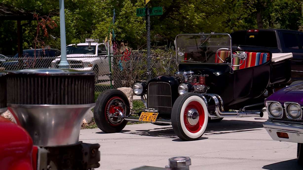 Vintage cars are pictured during the 17th annual Rat Fink Reunion in Manti on Friday, May 31, 2019. The event brings together artists who are connected through a character born in the 1960s — Rat Fink. (Photo: KSL TV)