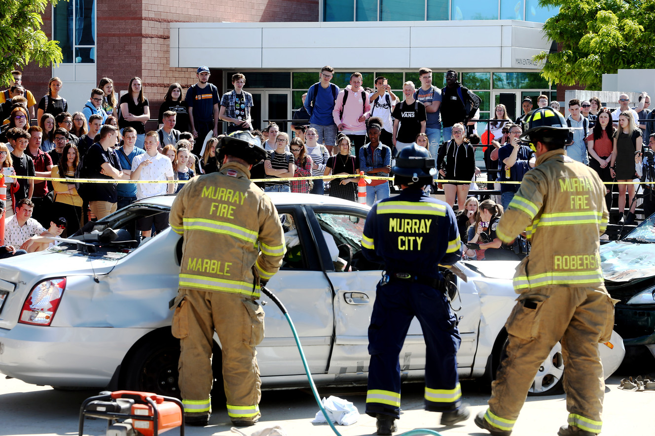 Mock crash teaches students 'it only takes a second to become a statistic'