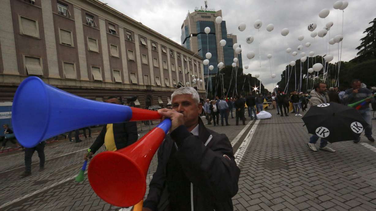 Albania opposition protests again, calls for new election