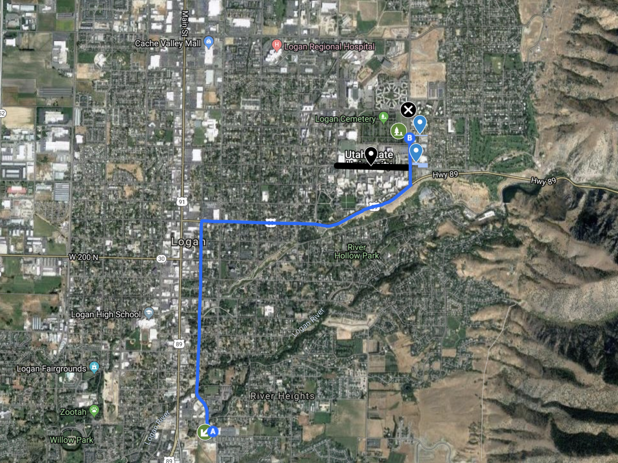 The procession route for Elizabeth Shelley's funeral, scheduled for Tuesday June 4, 2019 about 2 p.m. (Photo: Logan City)