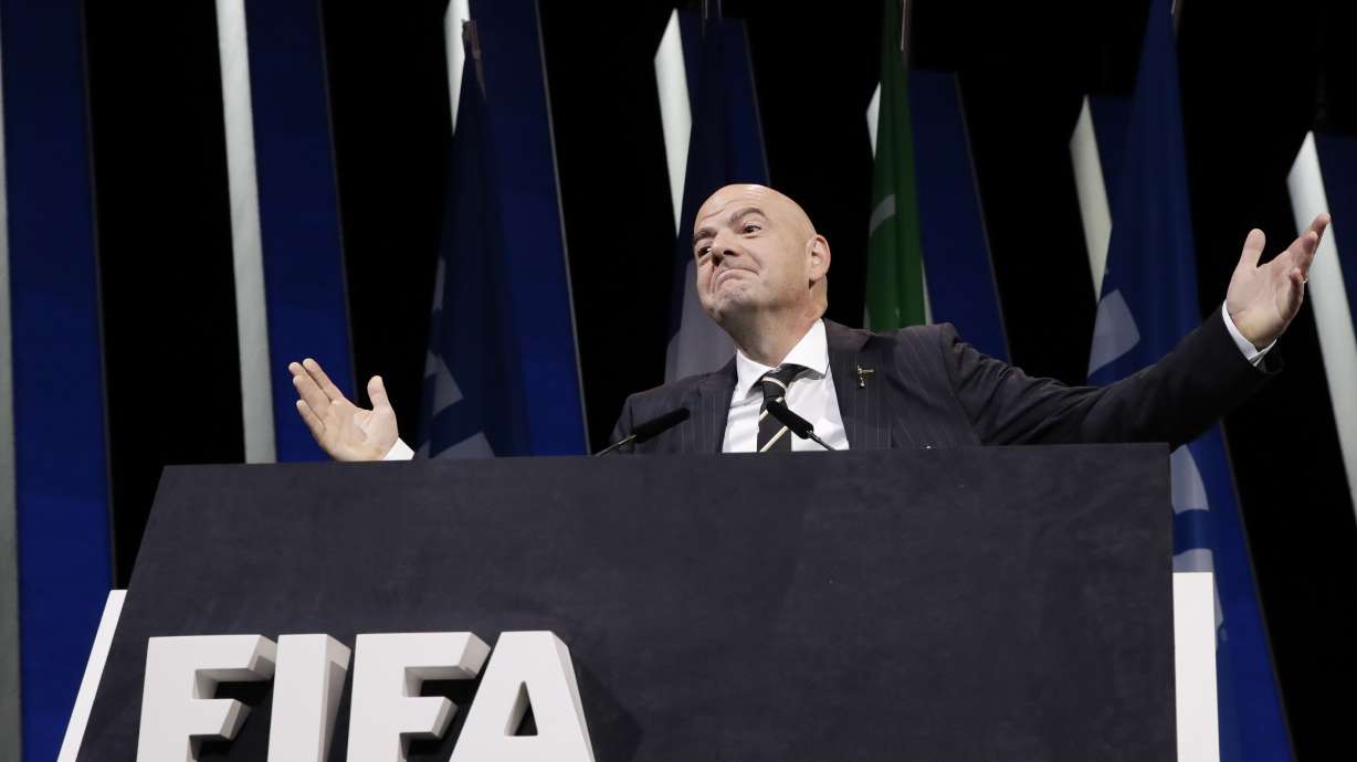 The Latest: FIFA unclear if China can bid for 2030 World Cup