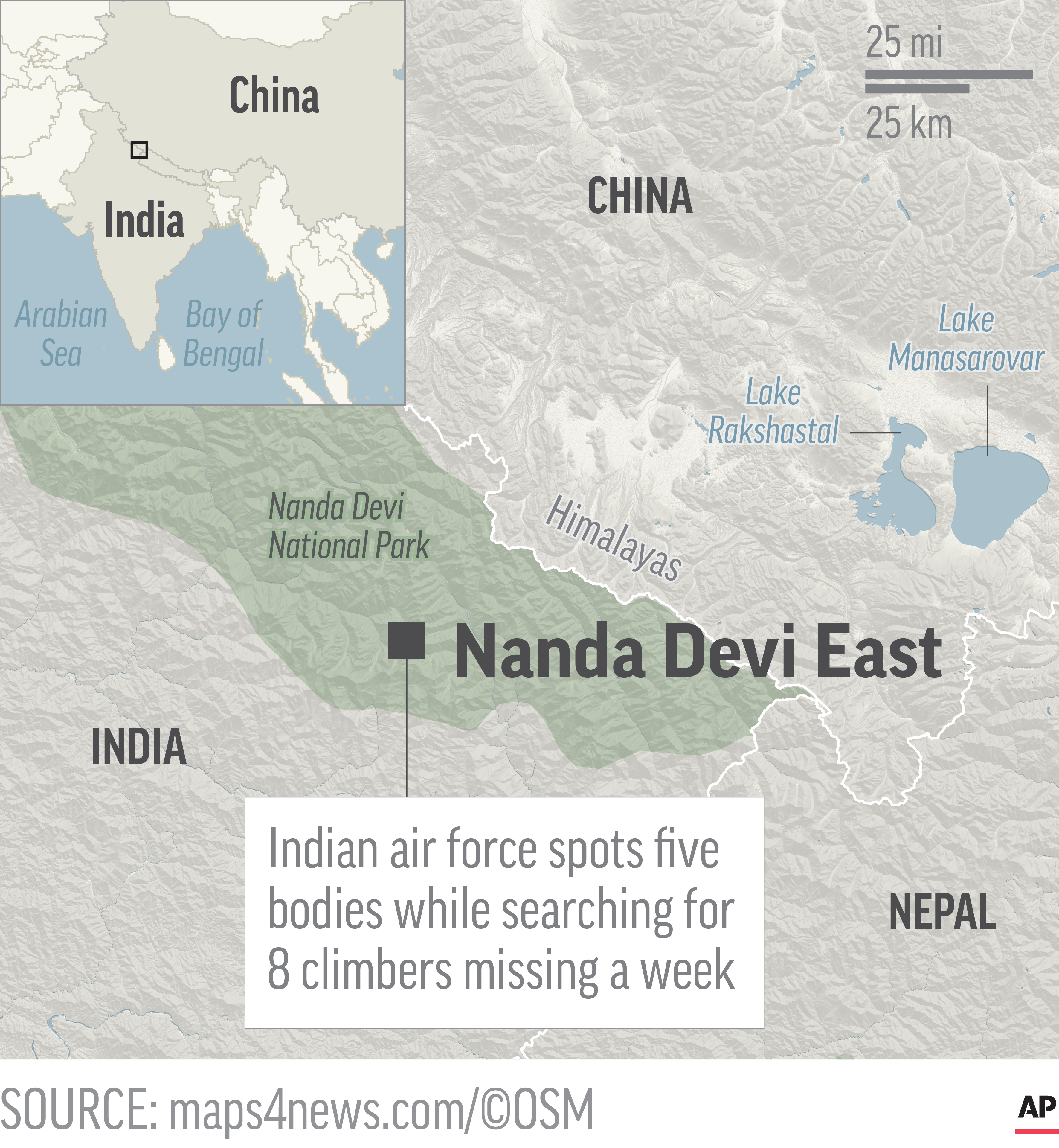 Rescue chopper unable to reach bodies on Himalayan mountain