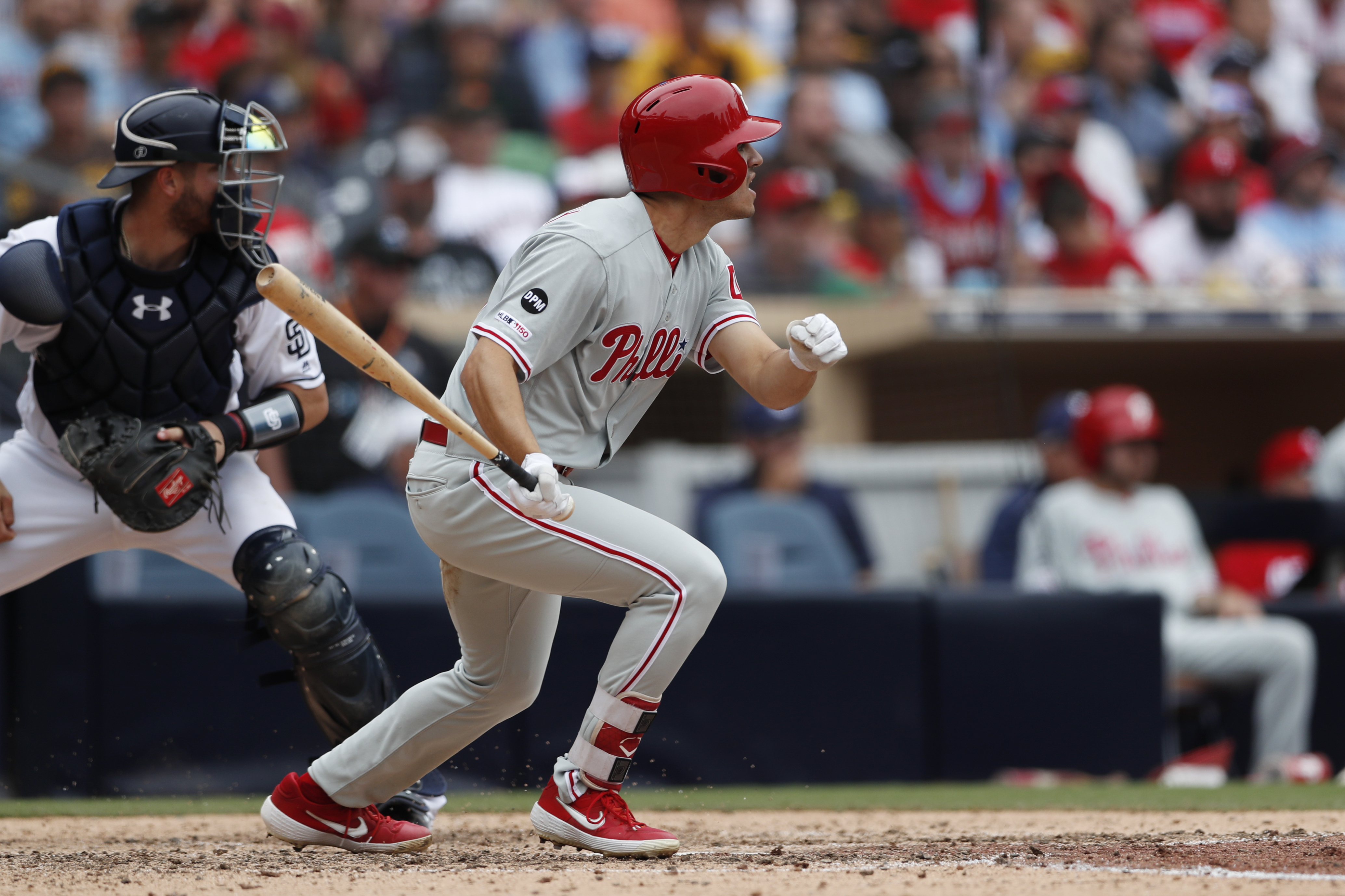 Haseley's first hit lifts scrambling Phils over Padres 7-5