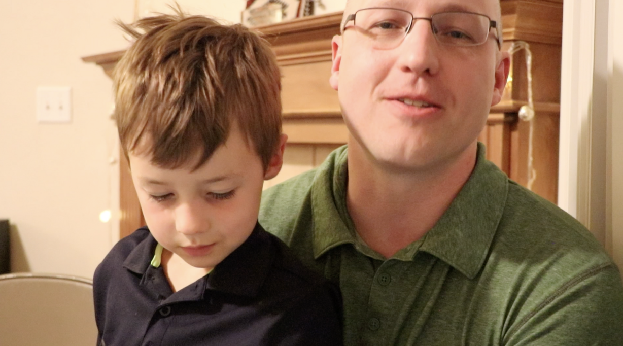 Kevin McGreevy and his son Ronan "Bear" join the Kariparducs for iftar dinner Saturday, June 1, 2019. (Photo: Liesl Nielsen, KSL.com)