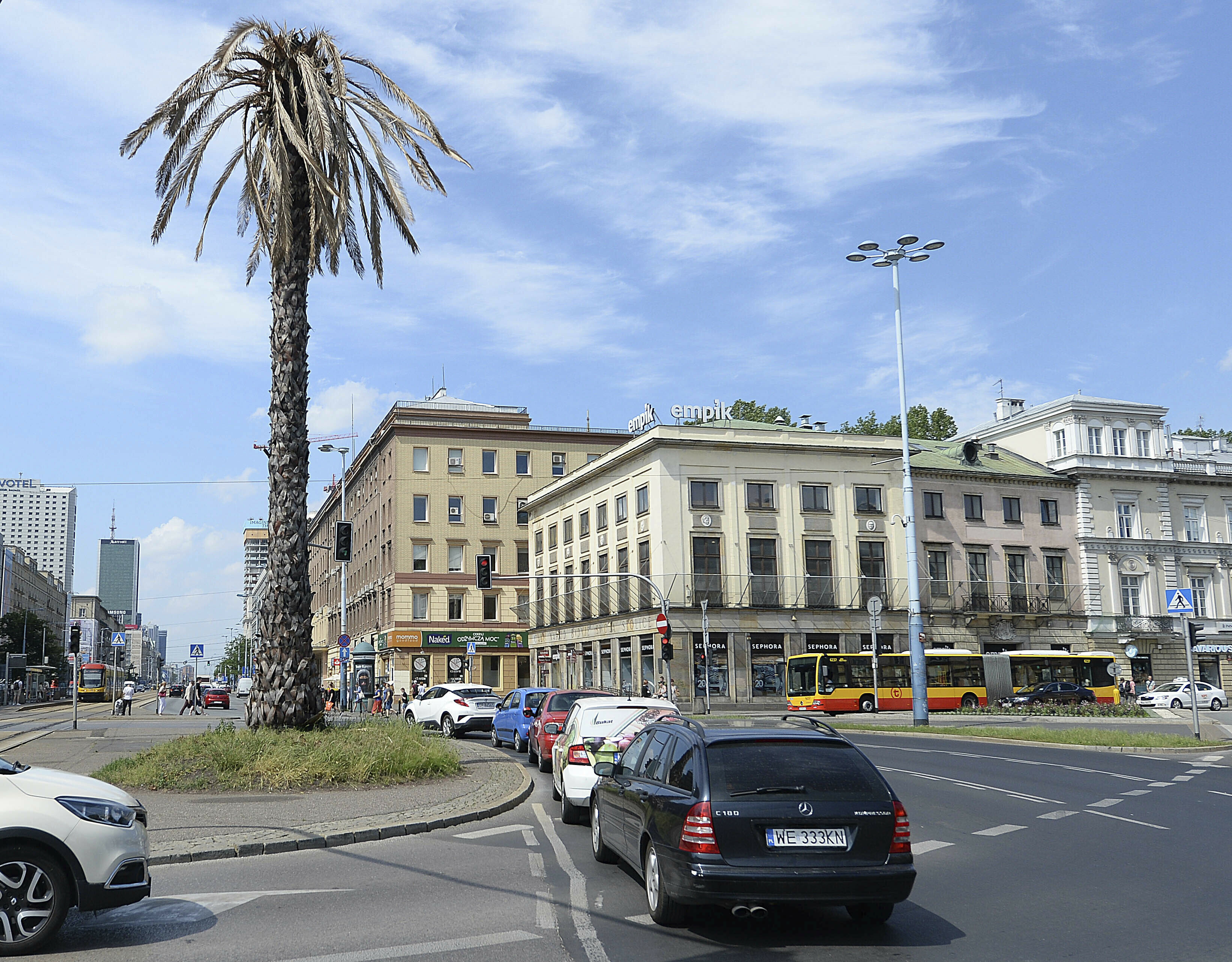 Warsaw's plastic palm tree 'dies' to mark climate threat