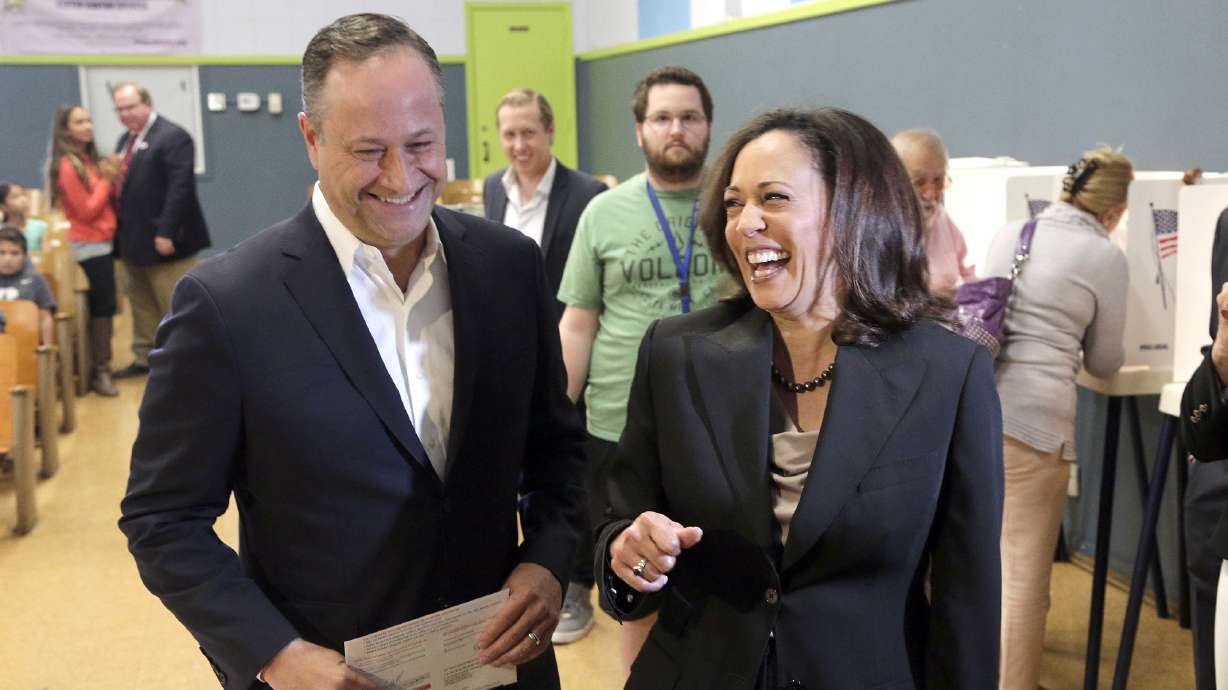 Harris' husband takes on growing public role in 2020 race