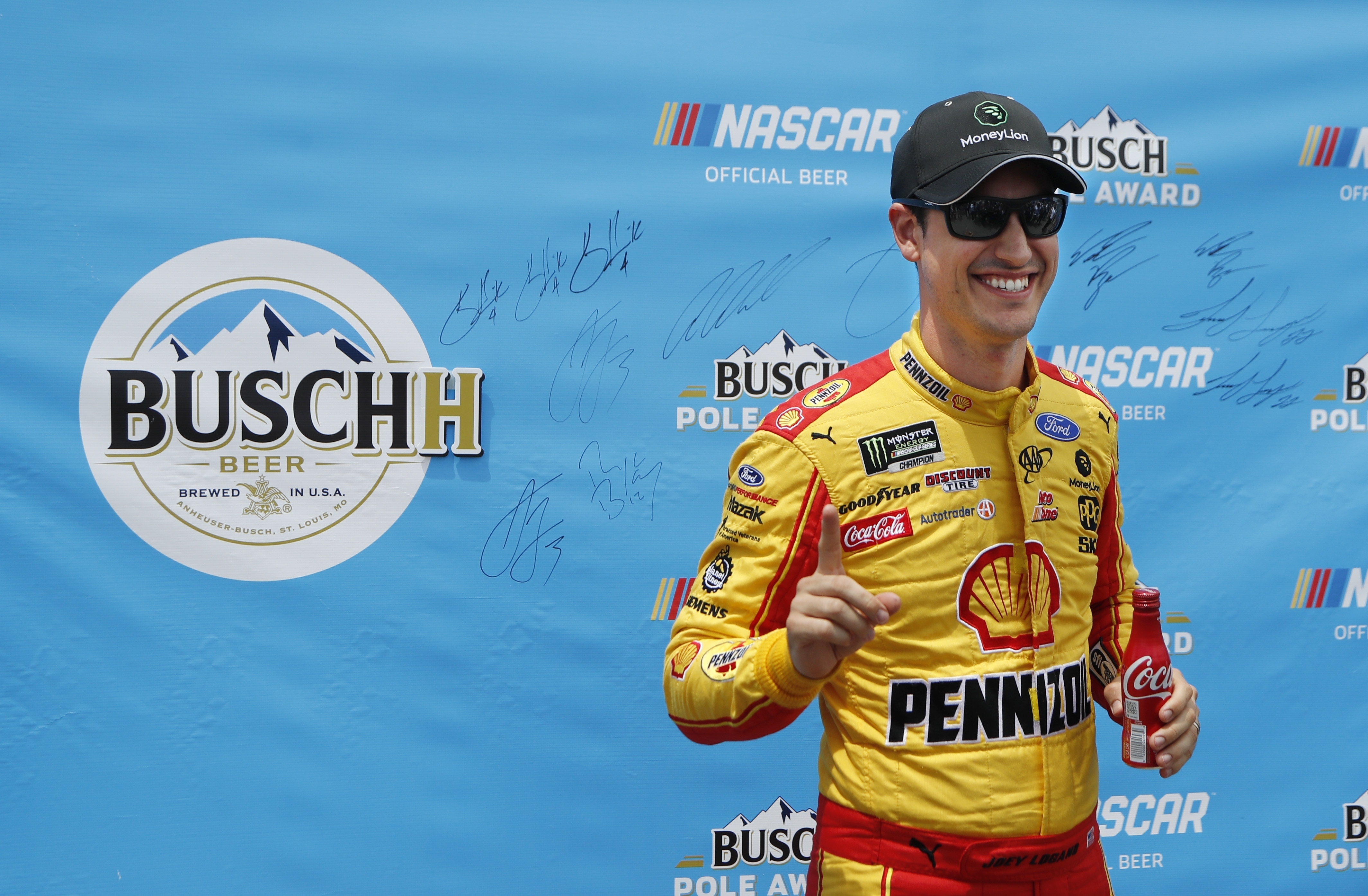 Joey Logano wins 2nd Cup Series pole of season