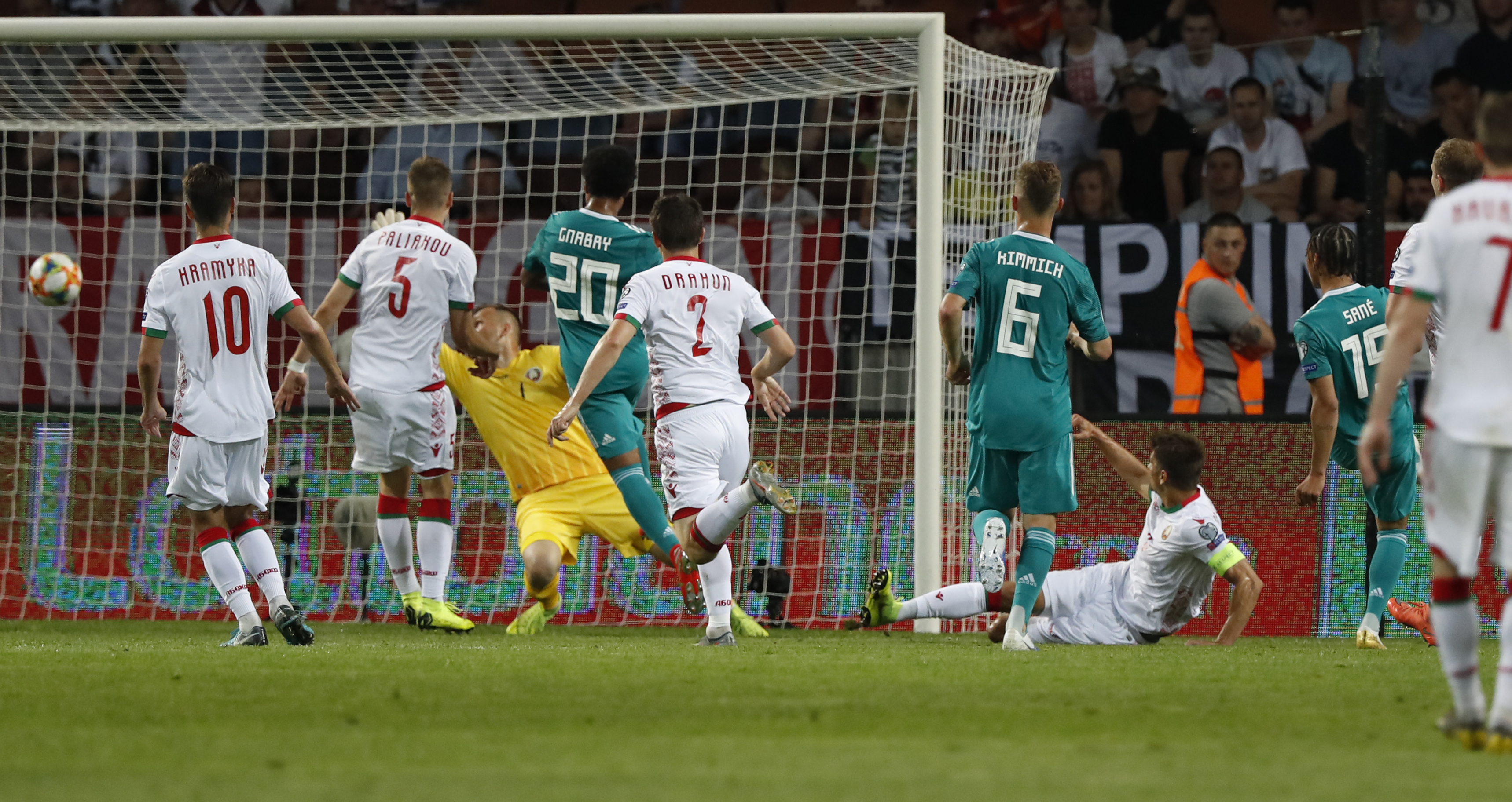 Germany beats Belarus without coach Loew