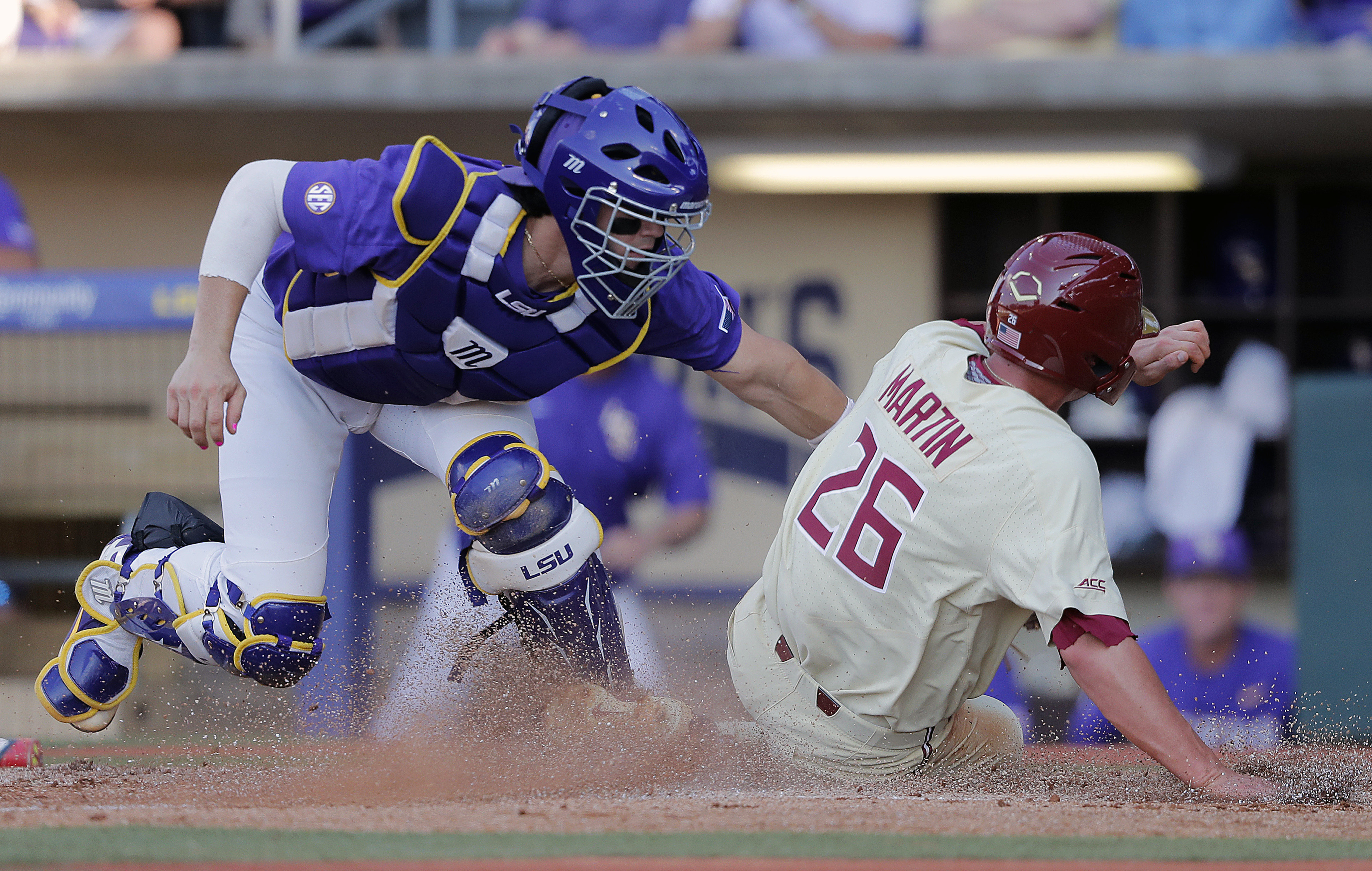 Mendoza lifts Florida St. past LSU 5-4 in 12th for CWS berth