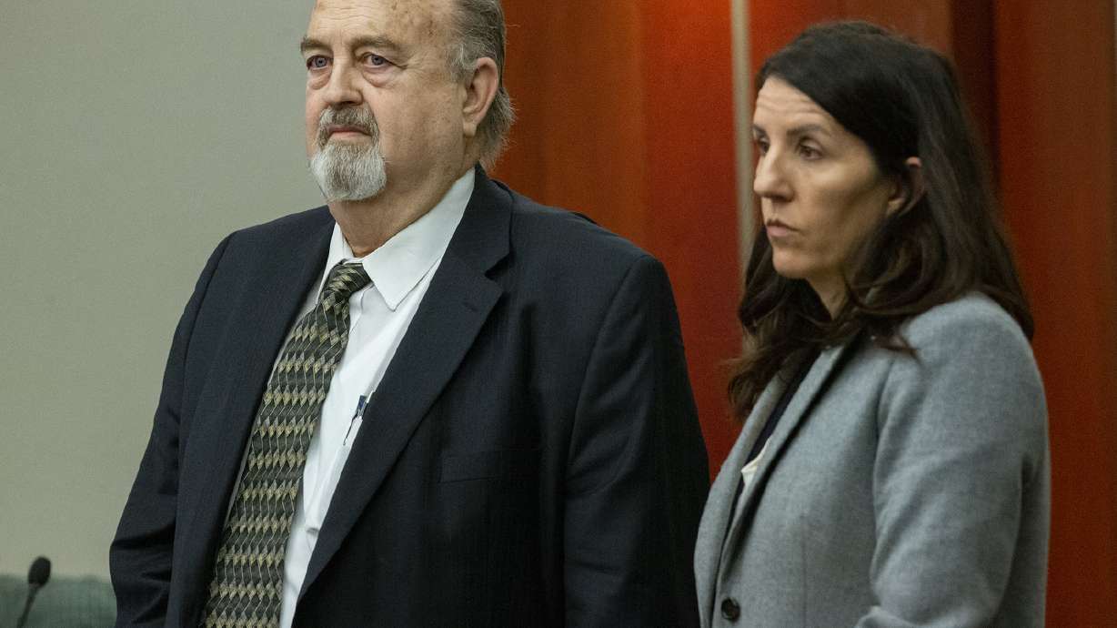 Brent E. Taylor, former director of the Utah Valley Youth Symphony, stands with defense attorney Cara Tangaro during his initial appearance before 3rd District Judge Keith Kelly at the Matheson Courthouse in Salt Lake City on Monday, Jan. 7, 2019. (Photo: Scott G Winterton, Deseret News)