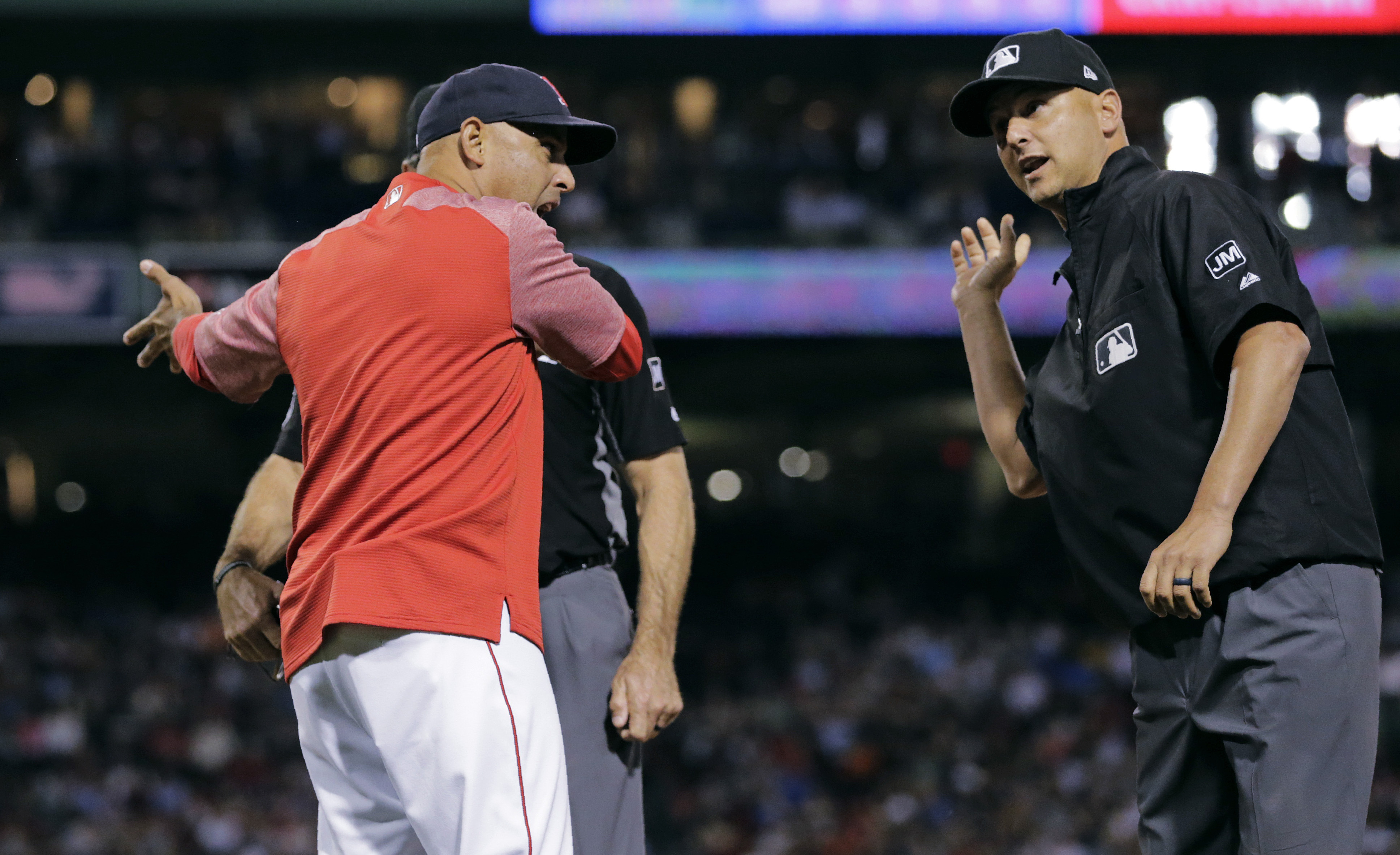 Benintendi, Cora, Woodward ejected in Rangers-Red Sox game