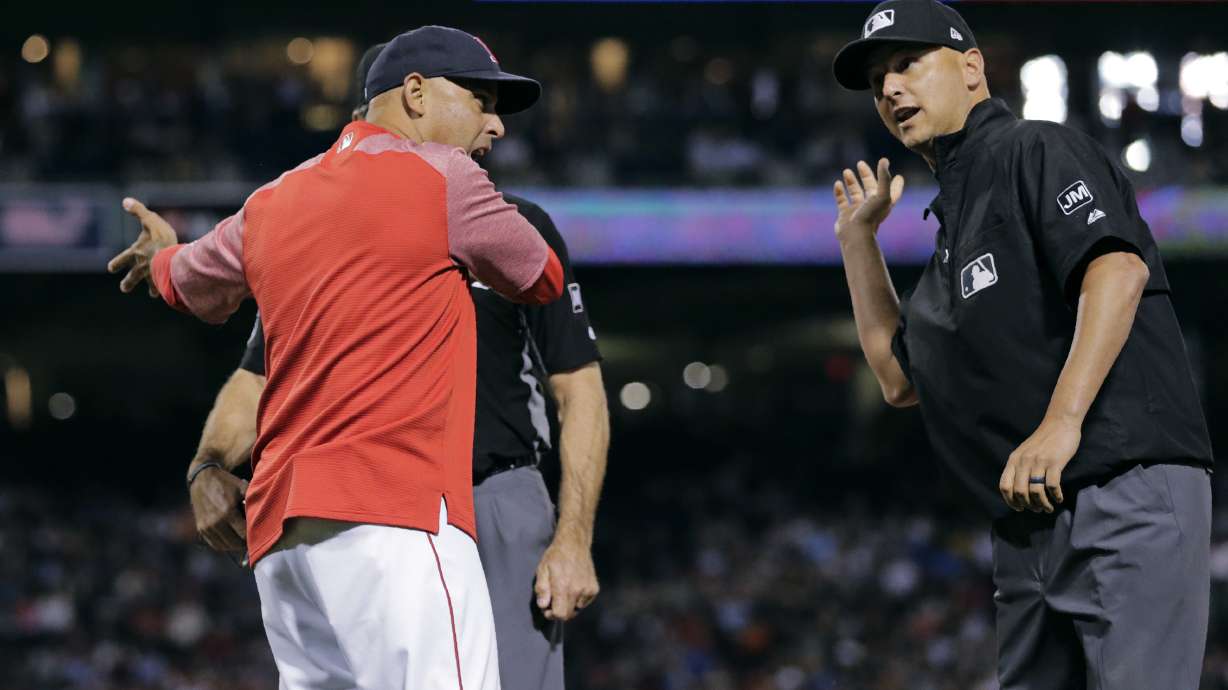 Benintendi, Cora, Woodward ejected in Rangers-Red Sox game