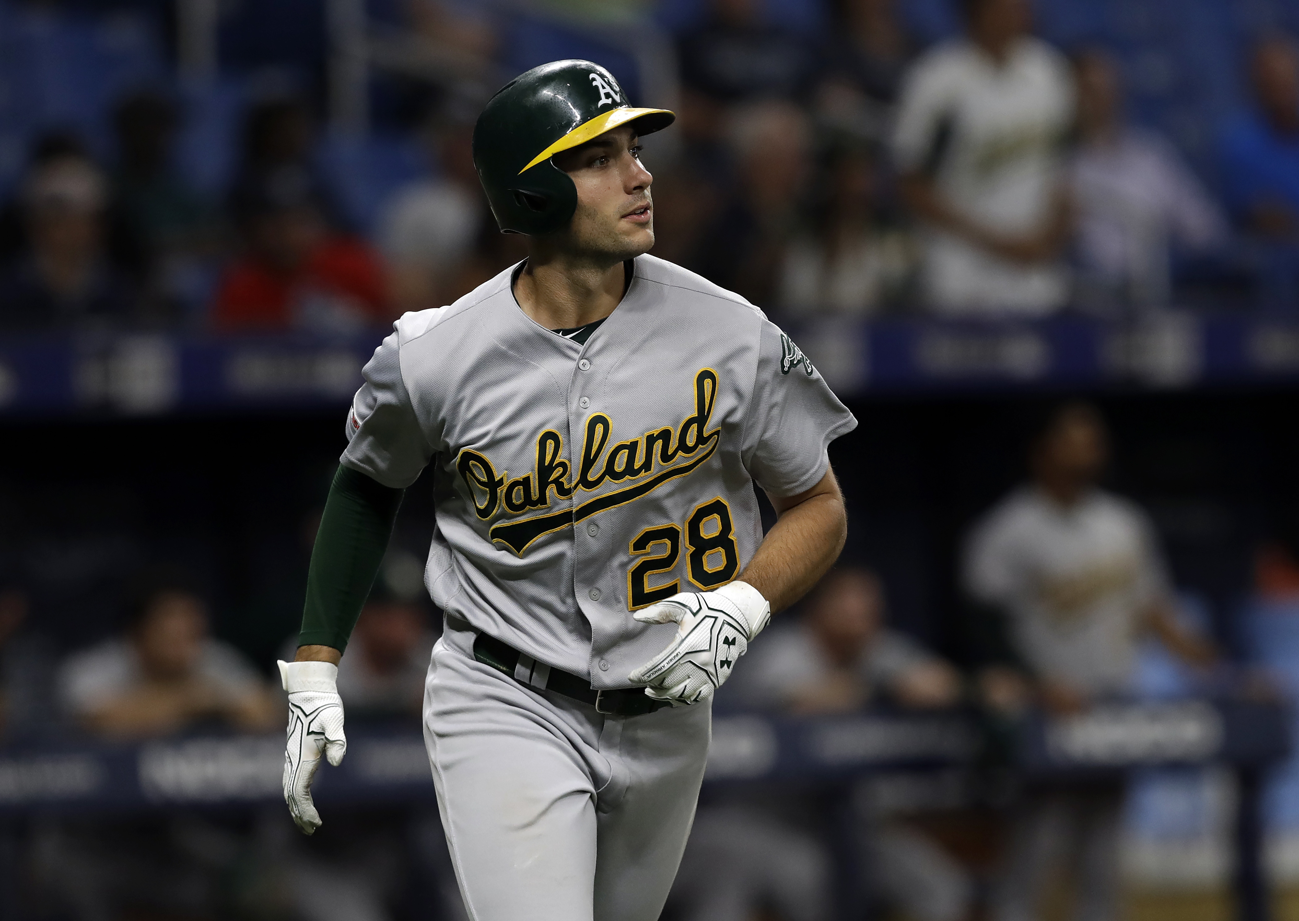 Fiers goes 6, Olson and Davis homer as A's beat Rays 4-3
