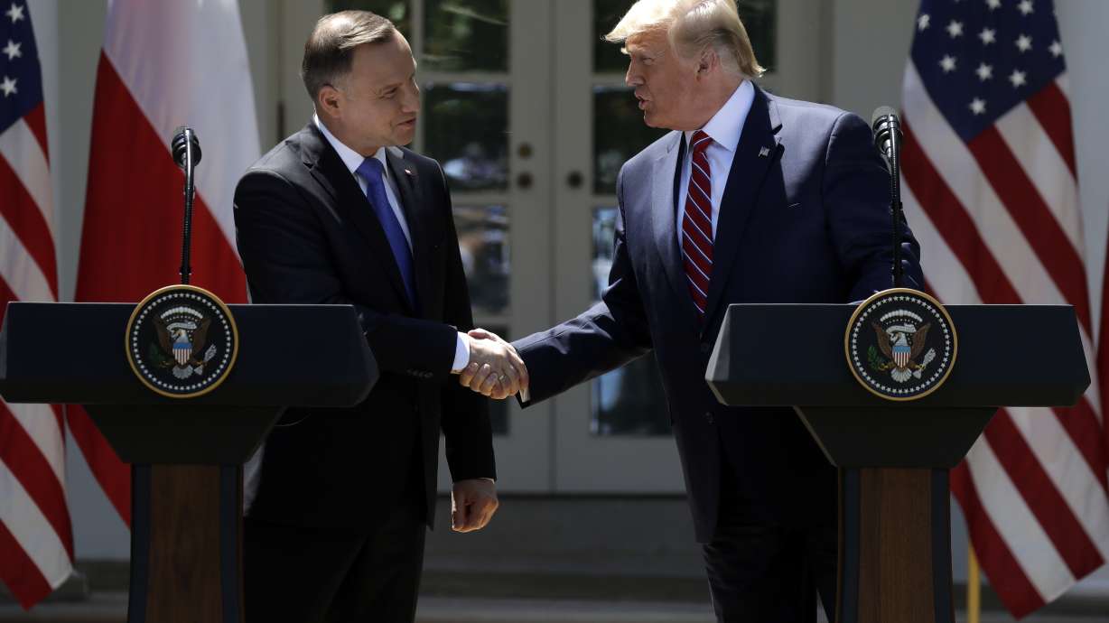 The Latest: Trump may visit Poland again in September
