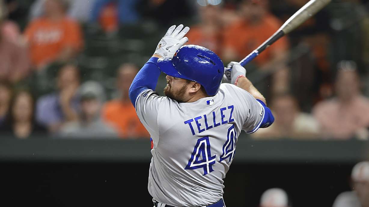 Tellez slam helps Blue Jays beat Orioles 8-6 to end skid