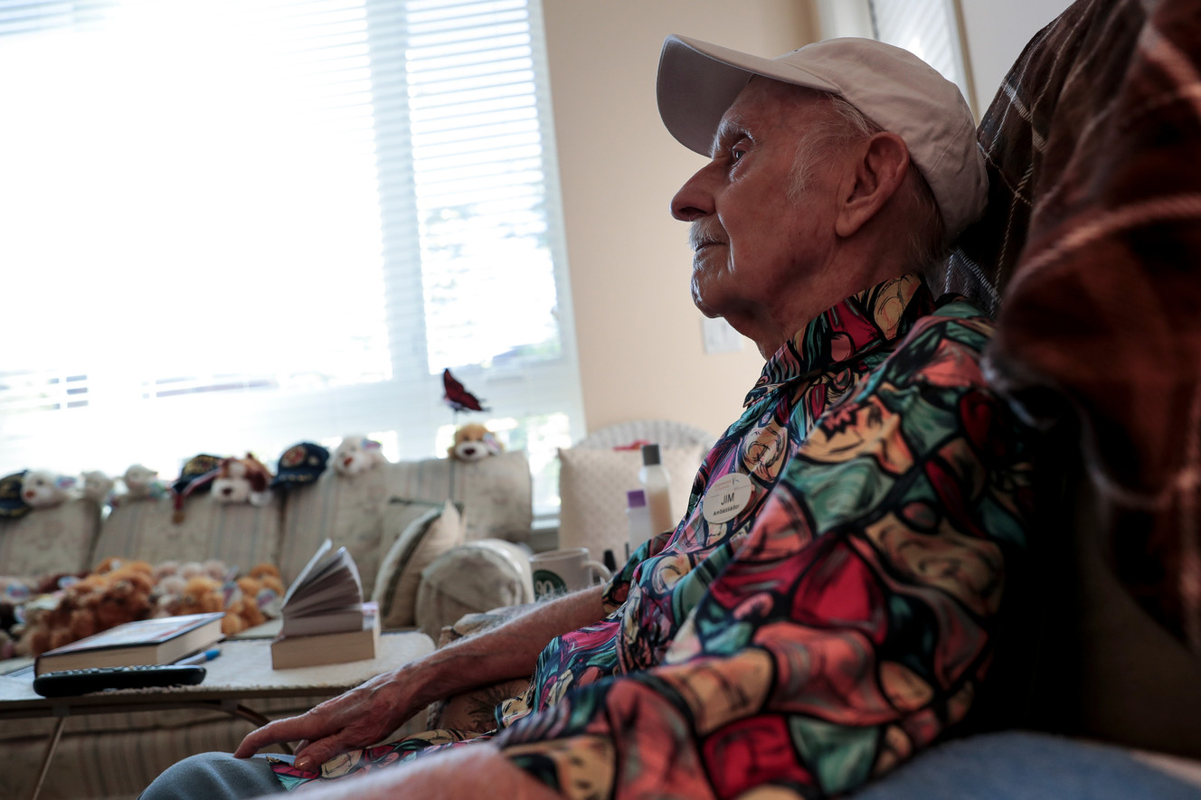 Jim Broadwater, 97, poses for a photo in his apartment at the Sagewood at Daybreak senior living center in South Jordan on Saturday, May 25, 2019. (Photo: Spenser Heaps, KSL)