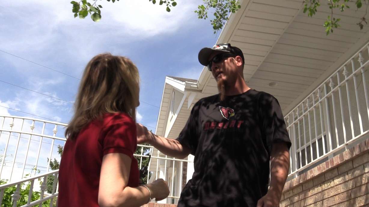 UberEats driver Jay Jensen explains to KSL’s Lori Prichard why tips are greatly appreciated. Photo: KSL TV