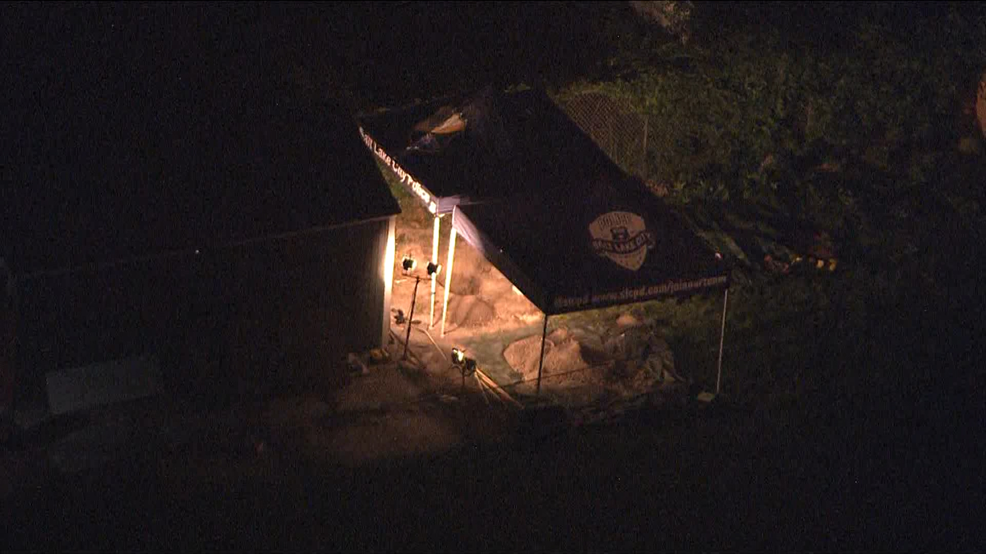 Police dig at a home in Fairpark as part of a search warrant executed Wednesday, June 25, 2019, into Thursday, June 26, 2019. (Photo: KSL Chopper 5, File)