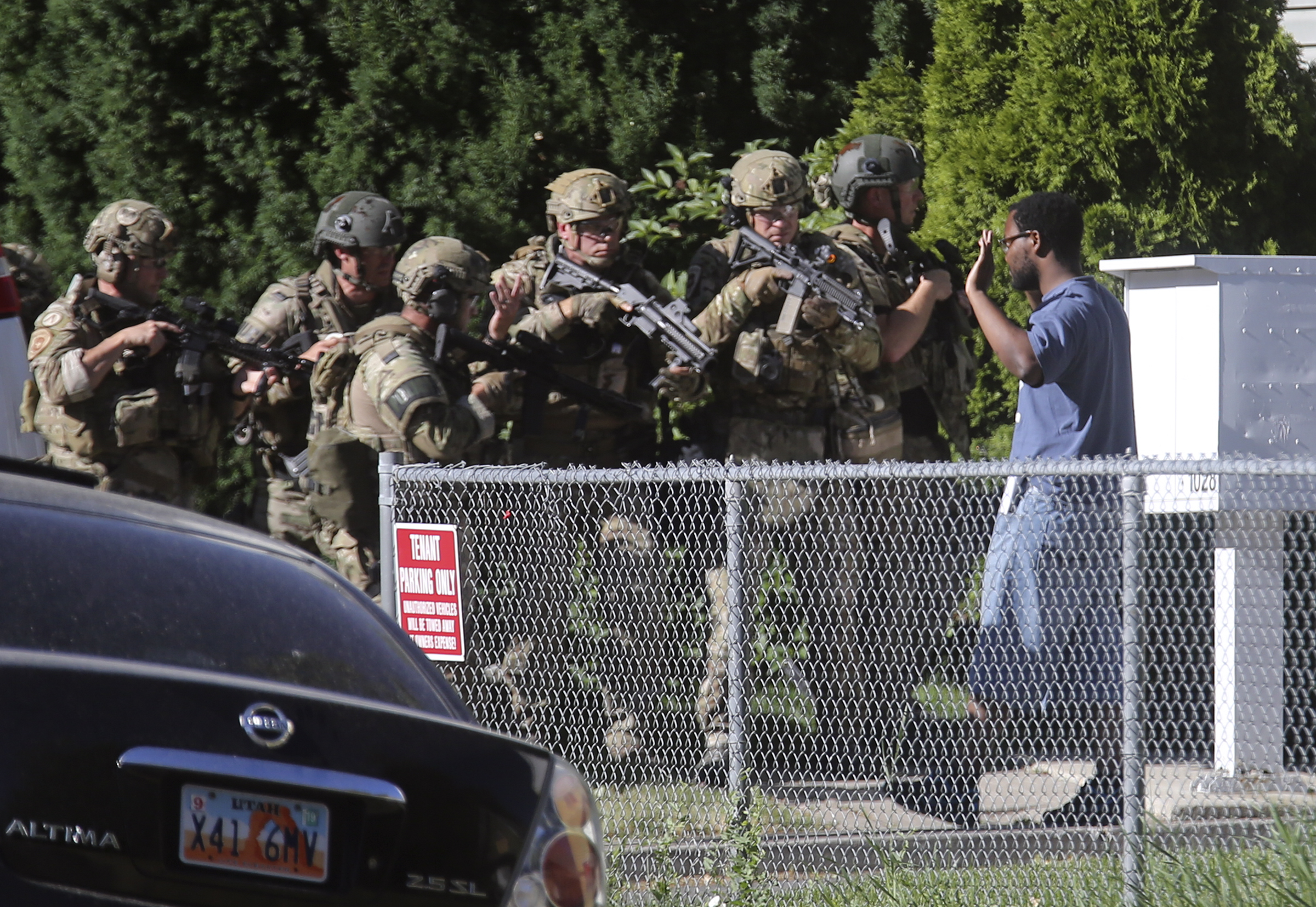 Salt Lake City police take a man into custody in Salt Lake City on Friday, June 28, 2019. (Photo: Kristin Murphy, KSL, File)
