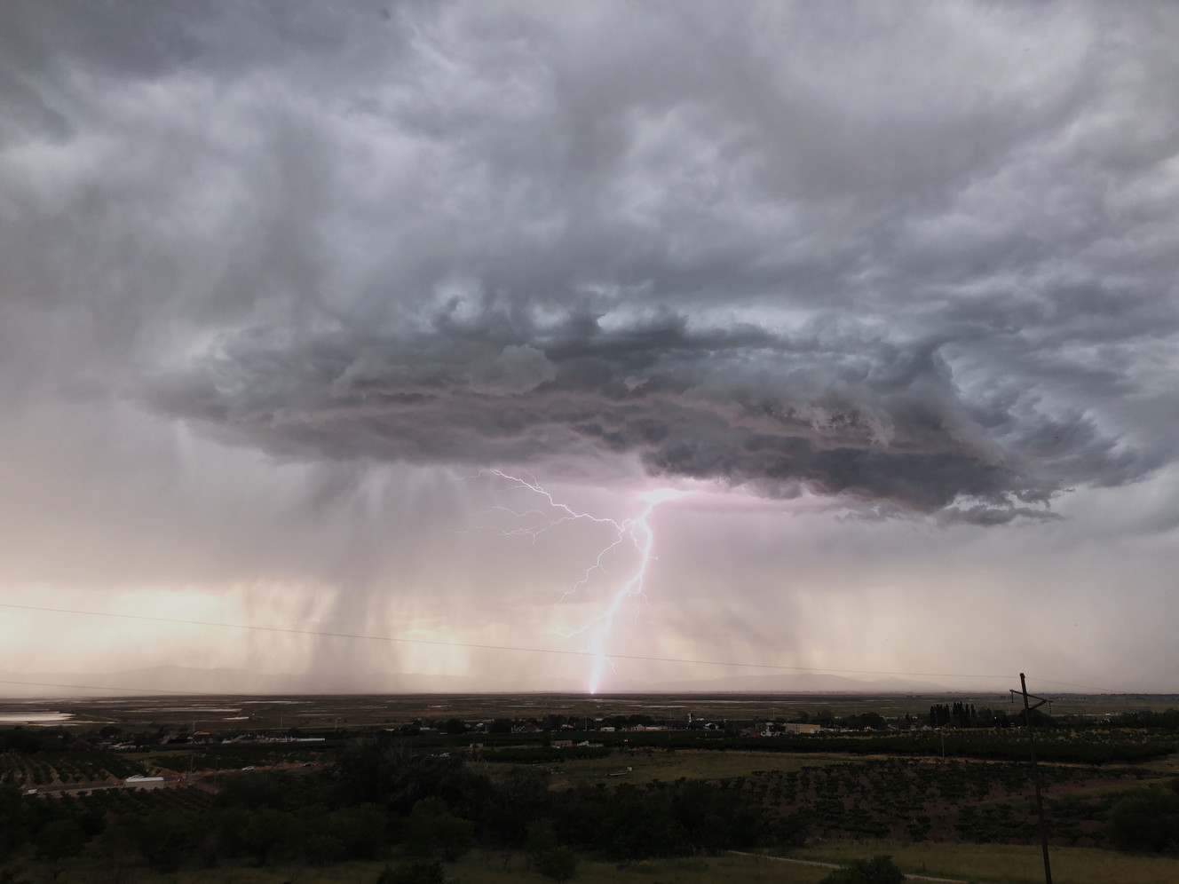 Lightning over Perry, Box Elder County on Thursday, June 6th. (Photo: Heber Clawson, iWitness)