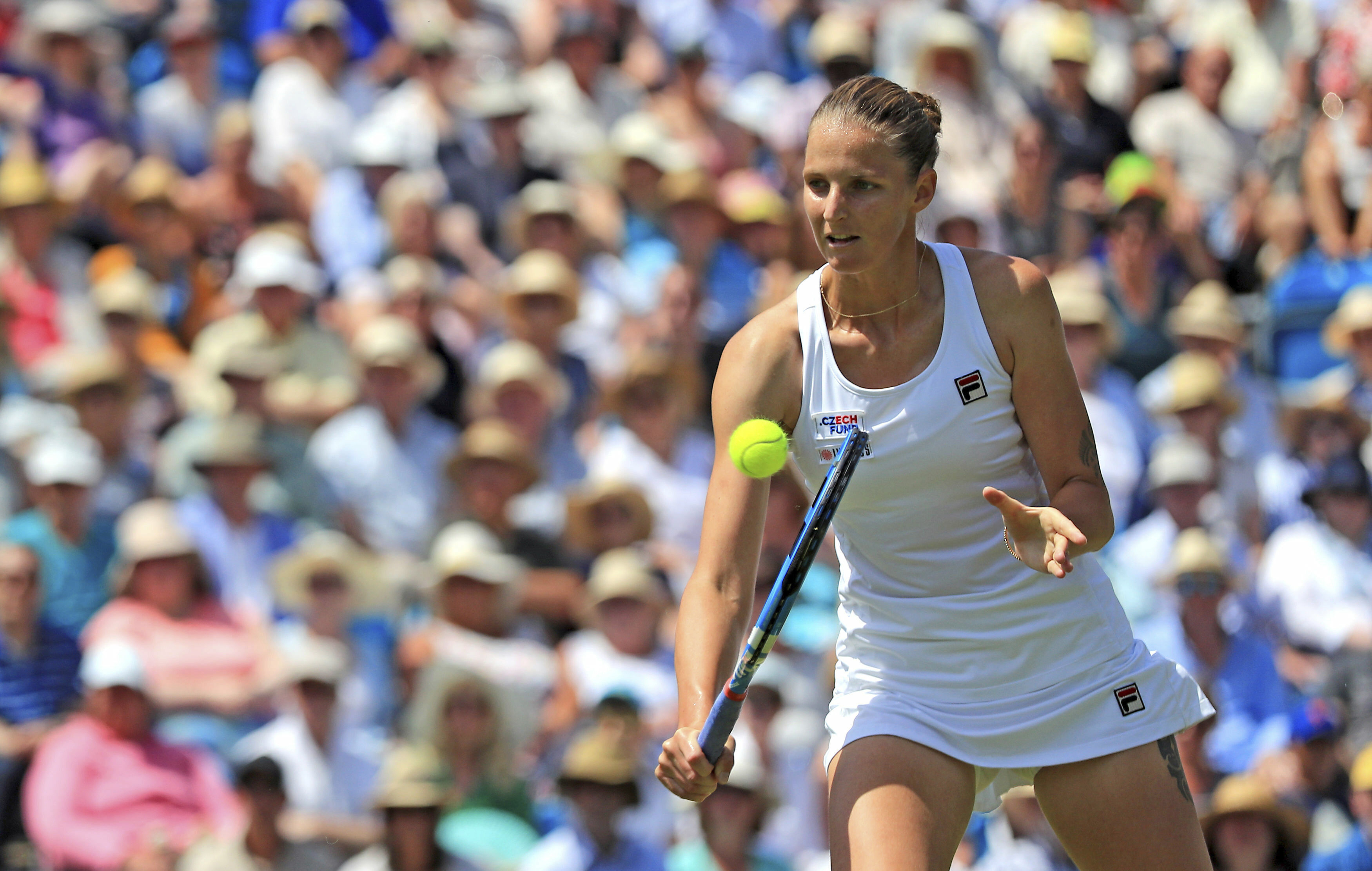 Pliskova beats Wimbledon champ Kerber in Eastbourne final
