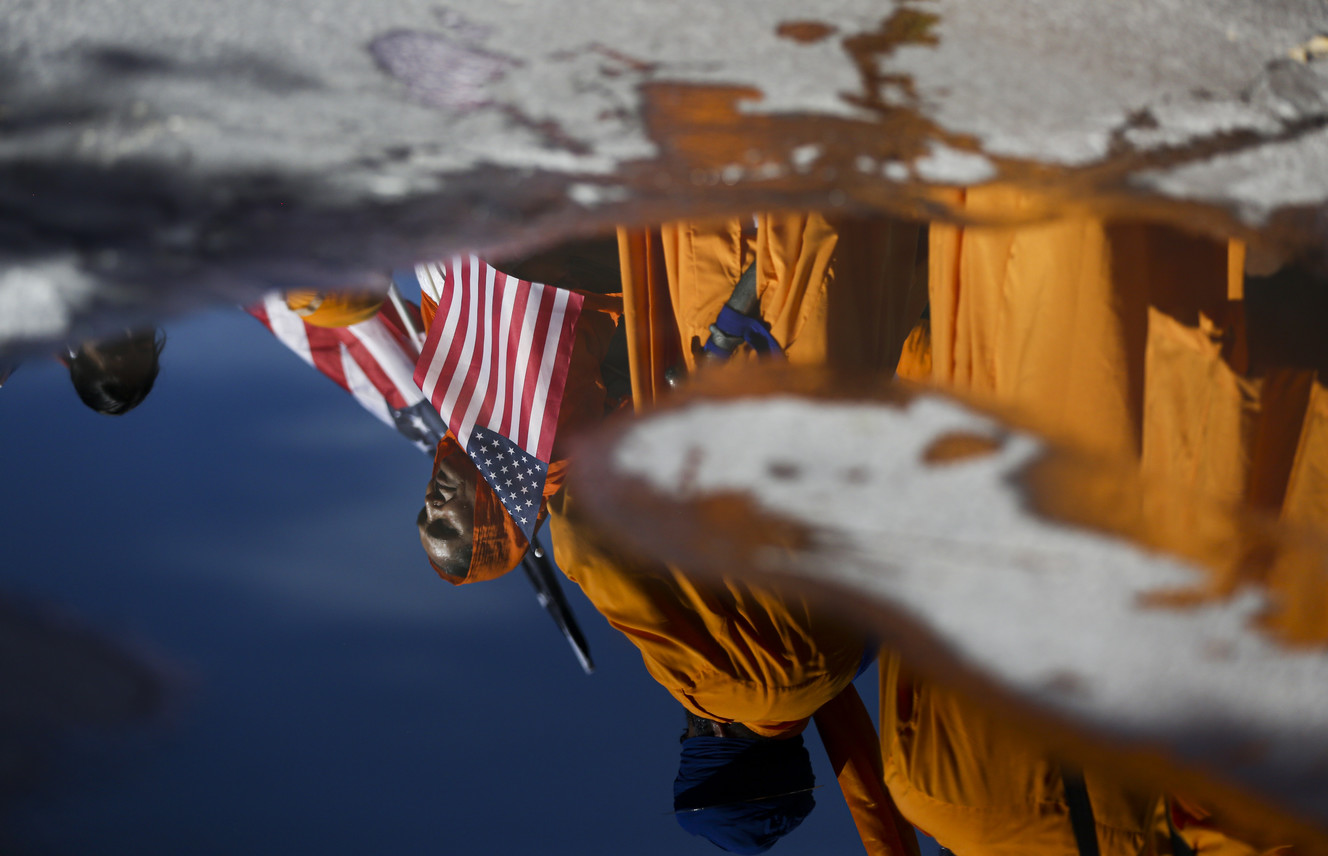 A member of the Sikh Community of Utah holds a U.S. flag before the start of the West Jordan Stampede Grand Parade on Thursday, July 4, 2019, in West Jordan. (Photo: Colter Peterson, Deseret News)