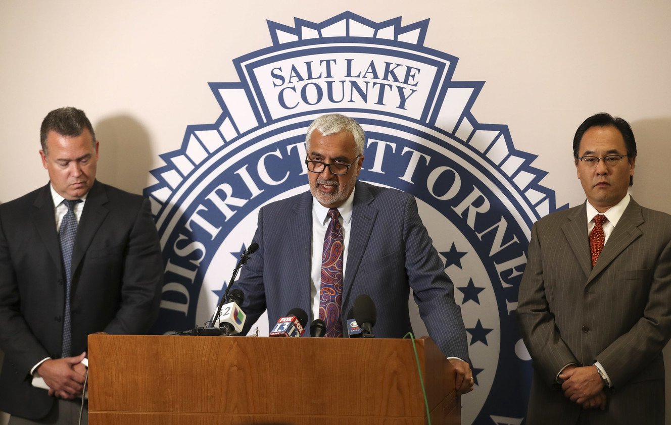 Salt Lake County District Attorney Sim Gill announces Ayoola Ajayi, 31, of Salt Lake City, has been charged with aggravated murder and aggravated kidnapping, both first-degree felonies, desecration of a human body, a second-degree felony, and obstruction of justice, a third-degree felony, in the death University of Utah student Mackenzie Lueck, during a press conference at the Salt Lake County District Attorney offices in Salt Lake City on Wednesday, July 10, 2019. (Photo: Steve Griffin, KSL)