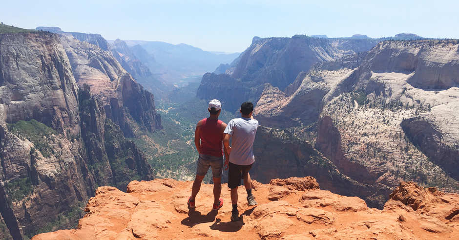 Observation Point is a strenuous but safer alternative to Angels Landing — the payoff is not too shabby either.