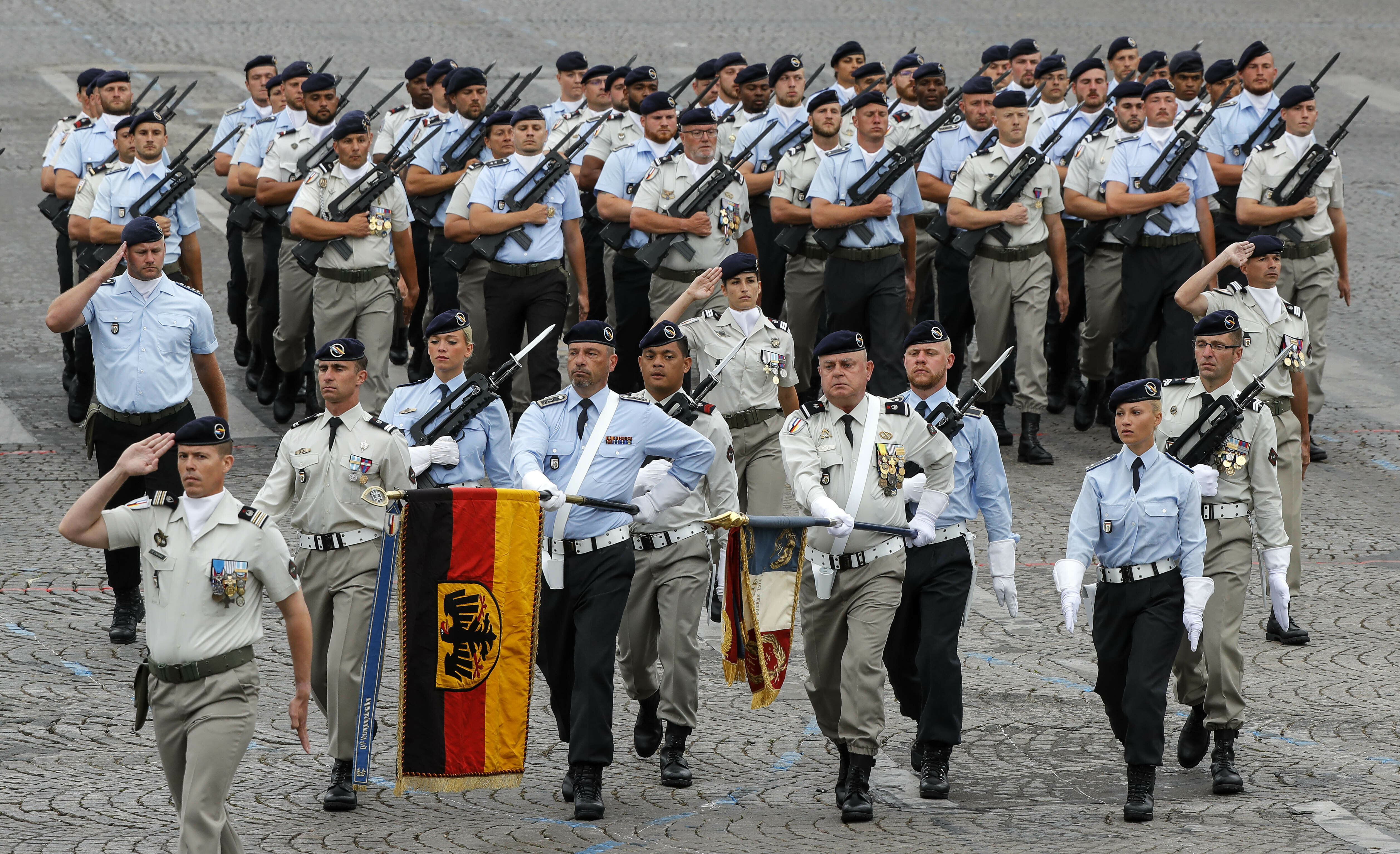 France trumpets shared European defense on Bastille Day