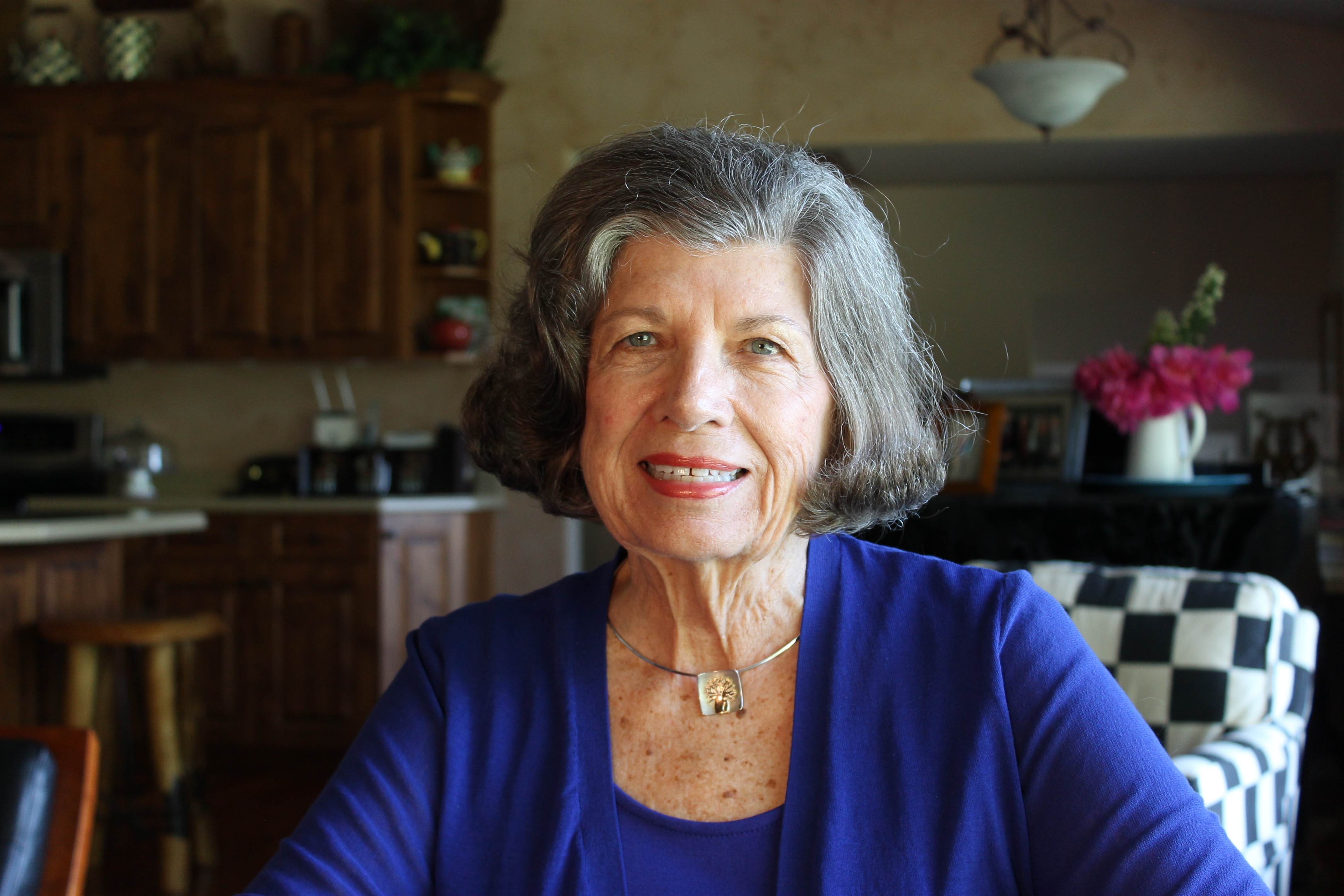 This July 5, 2019 photo shows JoAnn Morgan, NASA's first female launch controller, at her home in Bigfork, Mont. Morgan, who worked on the Apollo 11 mission in 1969, went on to become the Kennedy Space Center's first female senior executive. Retired since 2003, she splits her time between Florida and Montana, and encourages young women to study engineering. (Krysta Fauria, AP Photo)