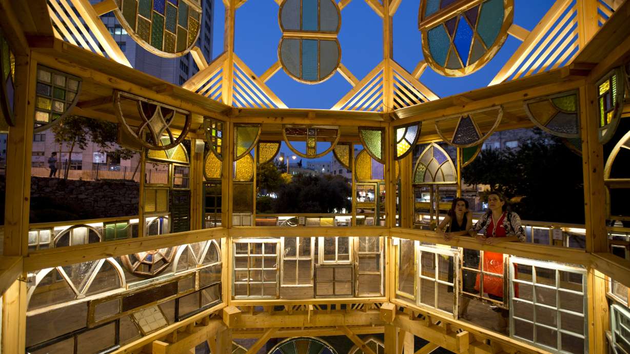 Discarded windows give view of Jerusalem's diversity