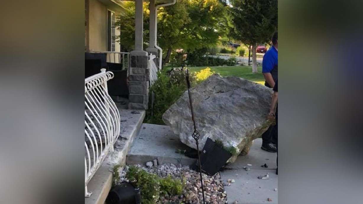Wildfire updates: Giant boulder lands on Springville porch after being dislodged by fire