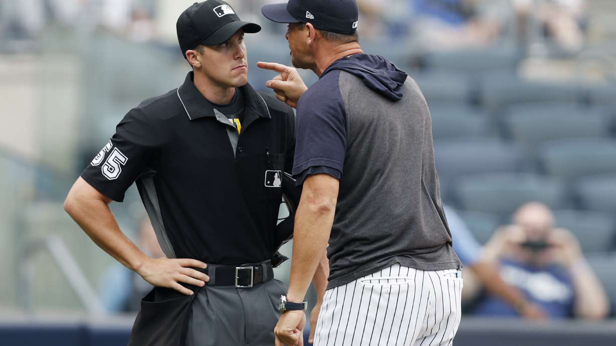 Boone ejected, directs profane rant at rookie umpire