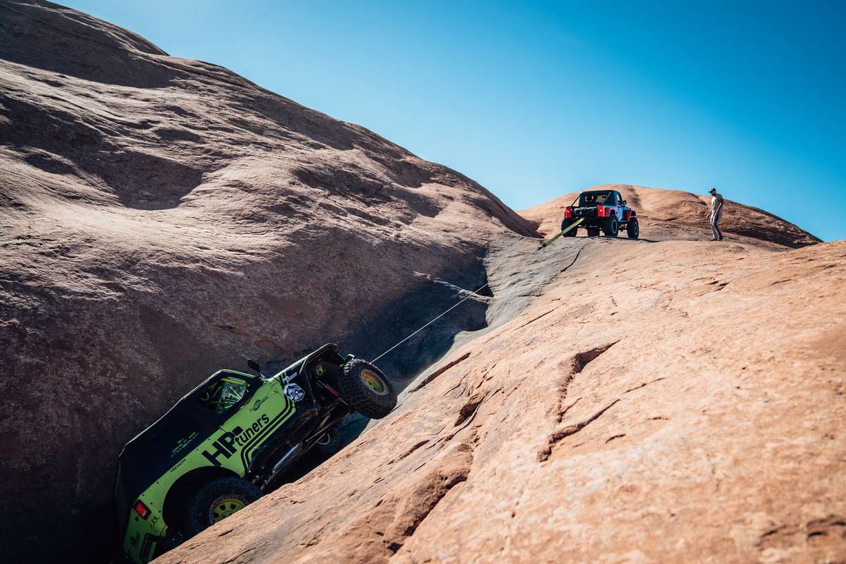 The world's first rear-steer Jeep Wrangler was created by Todd Hansen and Ryan Maxfield. The build was completed by Agility in only six weeks. (Photo: Devin Walston)