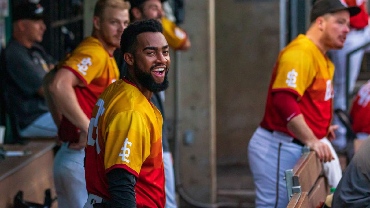 Baseball's top outfield prospect Jo Adell is 'all about business' suiting up for Salt Lake Bees