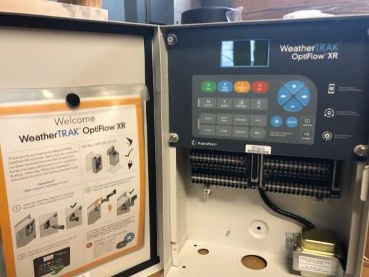 The new WeatherTRAK system automatically adjusts watering periods based on the weather. Photo: Mark Wetzel, KSL TV