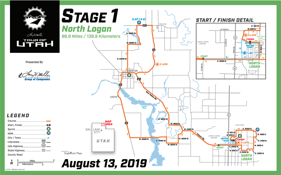 These roads will close during the Tour of Utah bike race